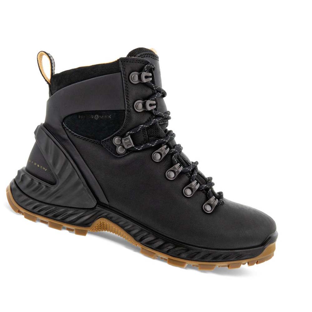 Women\'s Ecco Exohike Retro Hiker Boots Black | Canada 10EBC